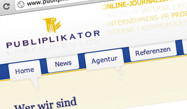 Die Startseite von Publiplikator